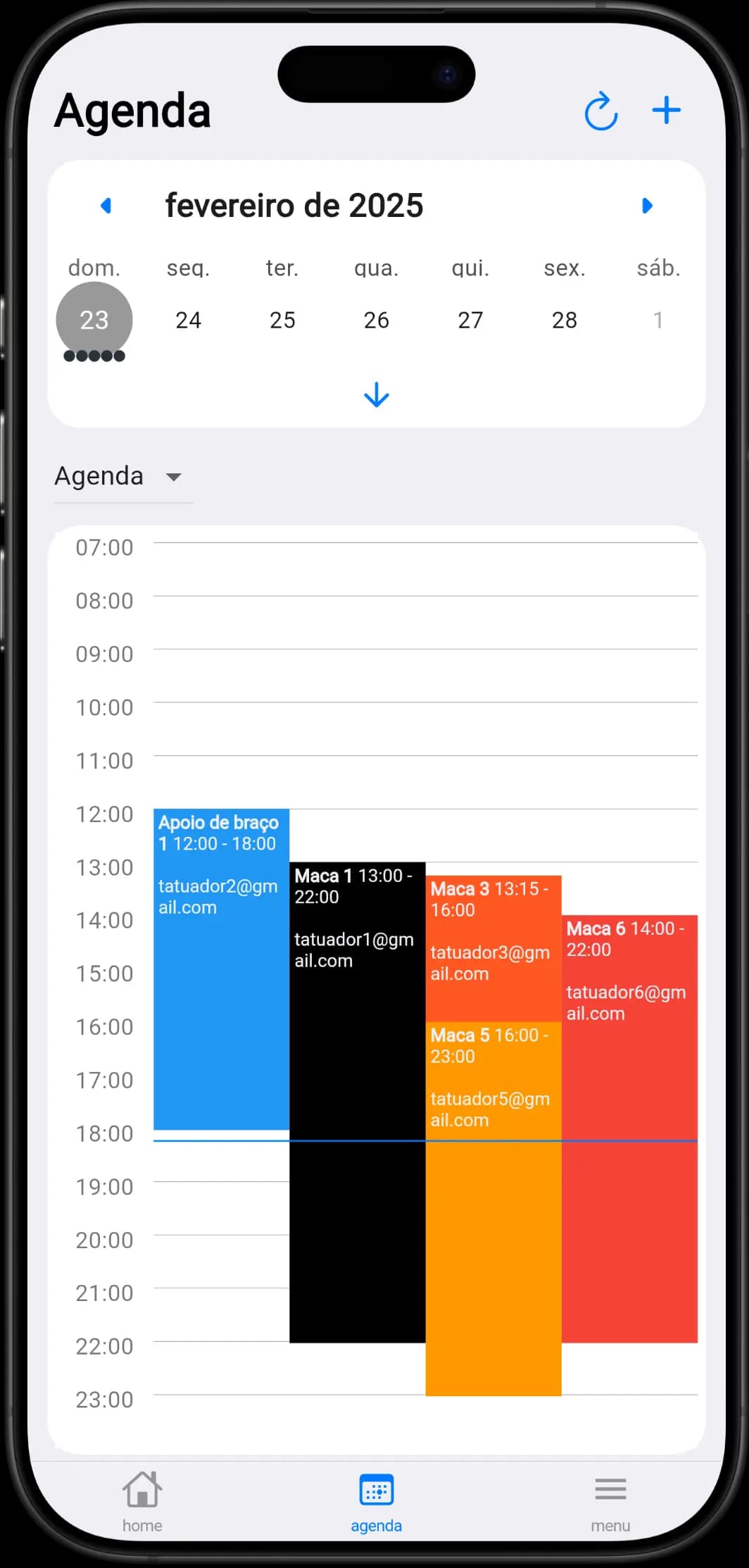 Prévia do aplicativo